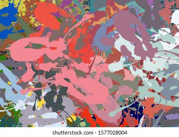 Abstract colored grunge texture of chaotic brush strokes for design of wallpaper, poster, illustration