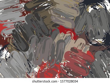 Abstract colored grunge texture of chaotic brush strokes for design of wallpaper, poster, illustration