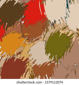 Abstract colored grunge texture of chaotic brush strokes for design of wallpaper, poster, illustration