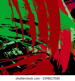 Abstract colored grunge texture of chaotic brush strokes for design of wallpaper, poster, illustration