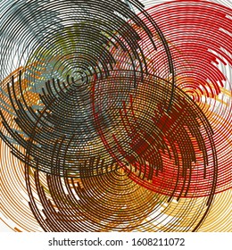 Abstract colored grunge texture of chaotic brush strokes for design of wallpaper, poster, illustration