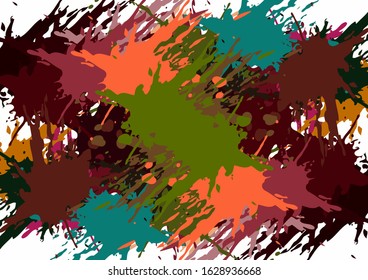 Abstract colored grunge texture of chaotic brush strokes for design of wallpaper, poster, illustration