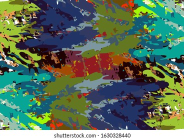 Abstract colored grunge texture of chaotic brush strokes for design of wallpaper, poster, illustration