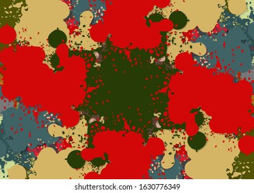 Abstract colored grunge texture of chaotic brush strokes for design of wallpaper, poster, illustration