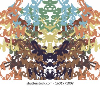 Abstract colored grunge texture of chaotic brush strokes for design of wallpaper, poster, illustration