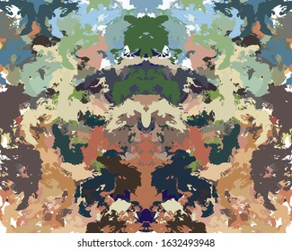 Abstract colored grunge texture of chaotic brush strokes for design of wallpaper, poster, illustration