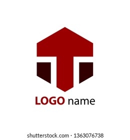 Abstract colored hexagon illustration logo design