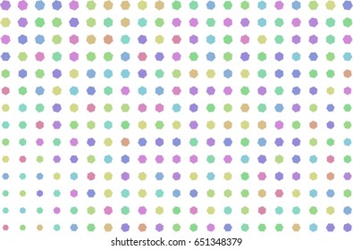 Abstract colored hexagon shape pattern. Good for web page, wallpaper, graphic design, catalog, texture or background. Style of mosaic or tile. Vector graphic.