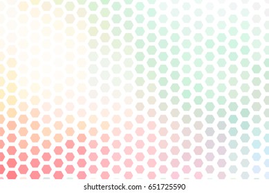 Abstract colored hexagon shape pattern. Good for web page, wallpaper, graphic design, catalog, texture or background. Vector graphic.