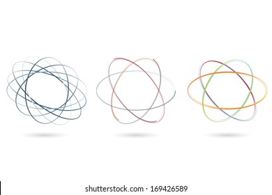 abstract colored icons. vector set. eps8
