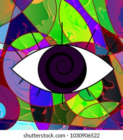 abstract colored image of eye