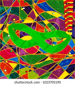 abstract colored image green mask