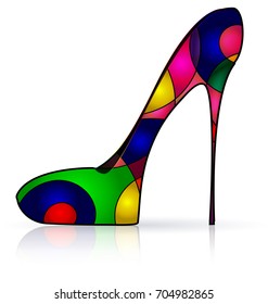 abstract colored image of the shoe