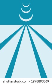 abstract colored landscape. boho, minimalism
