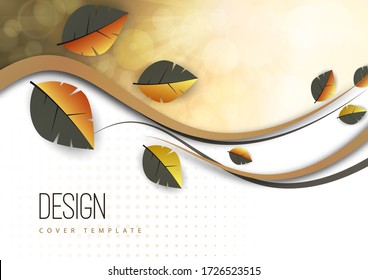 Abstrakte bunte Blätter, Wellen, heller, moderner Hintergrund, Fackel. Ökologisches Konzept. Vector Illustration für Ihr Design.