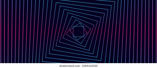 abstract colored line on a dark background. vector