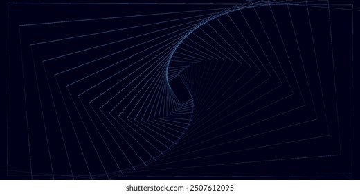 abstract colored line on a dark background. vector