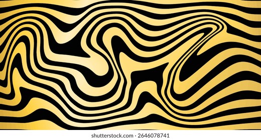 Abstract colored lines on a white background Retro, wavy psychedelic pattern with optical illusion effect. Retro background with distorted wavy texture	