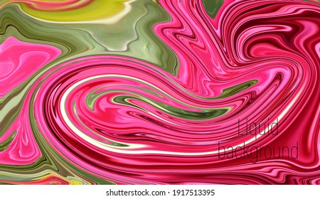 Abstract colored liquid flowing vector background, design element