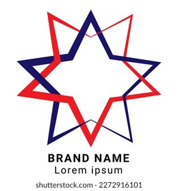 Diseño de logotipo coloreado abstracto, símbolo de silueta icono de ilustración vectorial.  Logo moderno, plantilla empresarial. Archivo EPS 10.