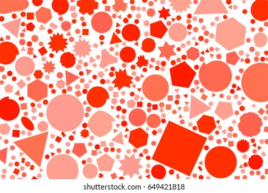 Abstract colored mixed shape pattern. Good for web page, wallpaper, graphic design, catalog, texture or background. Vector graphic.