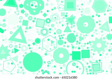 Abstract colored mixed shape pattern. Good for web page, wallpaper, graphic design, catalog, texture or background. Vector graphic.