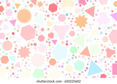Abstract colored mixed shape pattern. Good for web page, wallpaper, graphic design, catalog, texture or background. Vector graphic.
