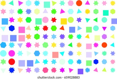 Abstract Colored Mixed Shape Pattern Good Stock Vector (Royalty Free ...