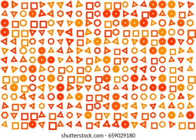Abstract colored mixed shape pattern. Good for web page, wallpaper, graphic design, catalog, texture or background. Style of mosaic or tile. Vector graphic.