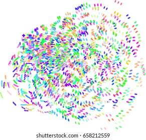 Abstract colored motion, particle or random shape pattern. Good for web page, wallpaper, graphic design, catalog, texture or background. Style of mosaic or tile. Vector graphic.