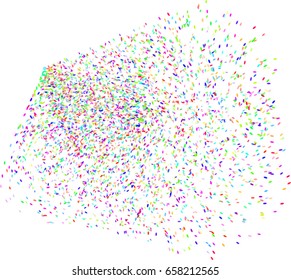 Abstract colored motion, particle or random shape pattern. Good for web page, wallpaper, graphic design, catalog, texture or background. Style of mosaic or tile. Vector graphic.