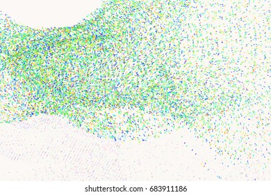 Abstract colored motion, particle or random shape pattern. Good for web page, wallpaper, graphic design, catalog, texture or background. Vector illustration graphic.