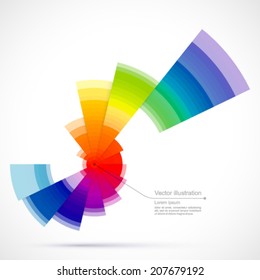 Abstract colored object.