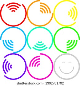 Abstract Colored Old Video Game Forms Background