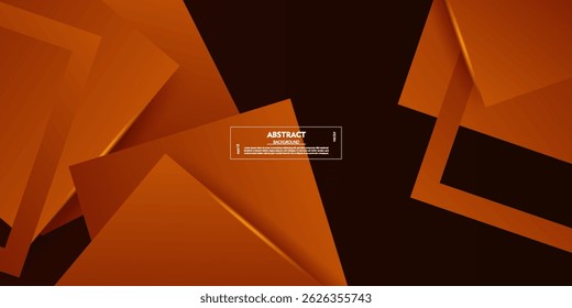 Abstractas cuadrado naranja de color superpuesto fondo 3D. Combinación de patrón de forma de moda. Vector Eps10