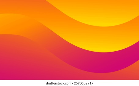 Abstract colored orange waves banner background. Modern concept for graphic design, background, poster, Vector illustration