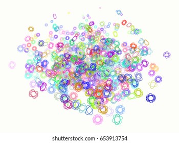 Abstract colored oval & mixed shape pattern. Good for web page, wallpaper, graphic design, catalog, texture or background. Vector graphic.