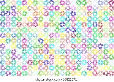 Abstract colored oval & mixed shape pattern. Good for web page, wallpaper, graphic design, catalog, texture or background. Style of mosaic or tile. Vector graphic.