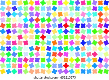 Abstract colored oval & mixed shape pattern. Good for web page, wallpaper, graphic design, catalog, texture or background. Style of mosaic or tile. Vector graphic.