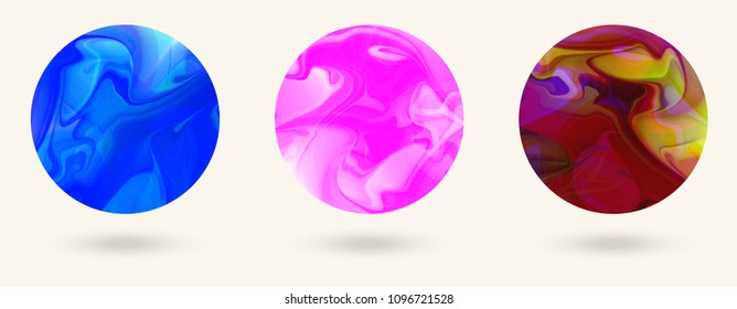 Abstract colored paint ball set. Vector illustration
