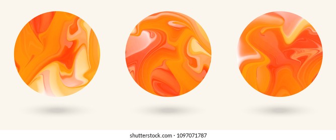 Abstract colored paint ball set. Vector illustration