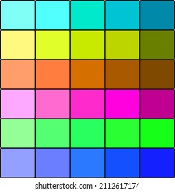 Abstract Colored Palette Background Vector Illustration, Paint Color 