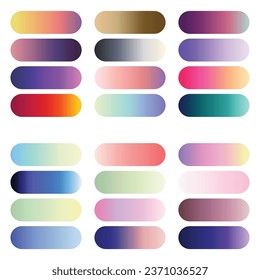 Guía de la paleta de colores abstractos. Conjunto de colores de degradado.