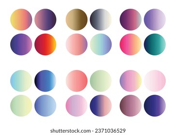 Abstract Colored Palette Guide. Gradient color set.