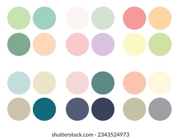 Collection of pastel colors, aesthetic colors, soft color, color palette  7793541 Vector Art at Vecteezy