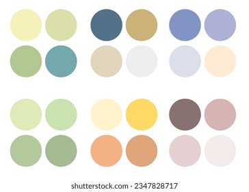 Abstract Colored Palette Guide. Pastel color set. RGB color.