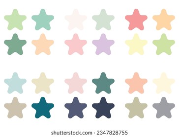 Abstract Colored Palette Guide. Pastel color set. RGB color.