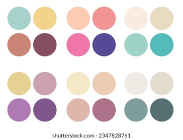 Abstrakter Farbpalettenführer. Pastellfarbensatz. RGB-Farbe.