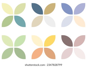 Abstrakter Farbpalettenführer. Pastellfarbensatz. RGB-Farbe.
