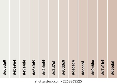 Abstract Colored Palette Guide. Table color shades with color code. Color harmony. Trend colors. Vector illustration EPS 10 File.